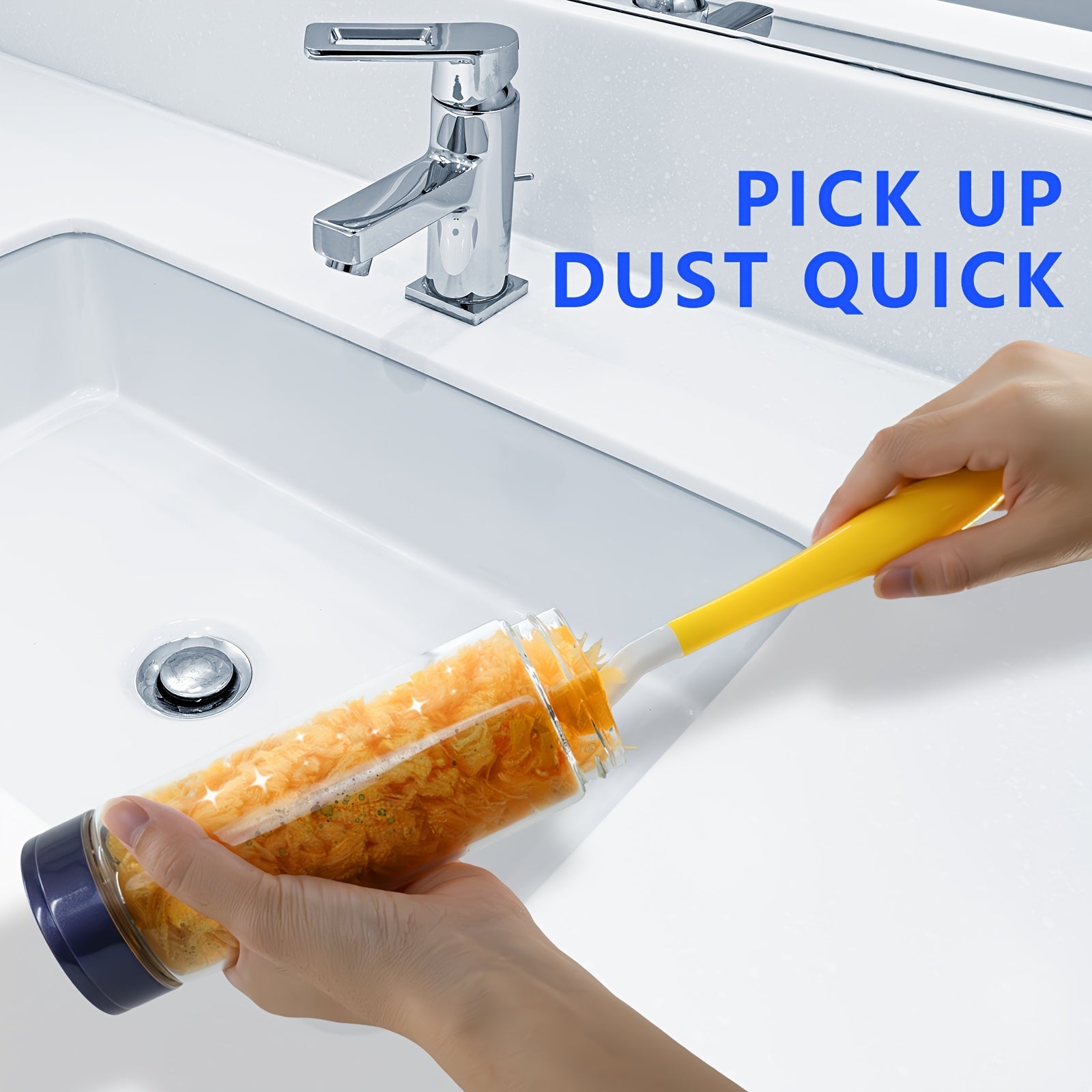 60+1 Duster Set: Includes 60pcs 360° Heavy Duty Duster Brush Refills And 1 Handle, Suitable for Multi-surface Cleaning (Furniture, Clothing, Glassware, Electronics). Disposable Electrostatic Microfiber Dusting Refills. Compatible with Dusting Tools.