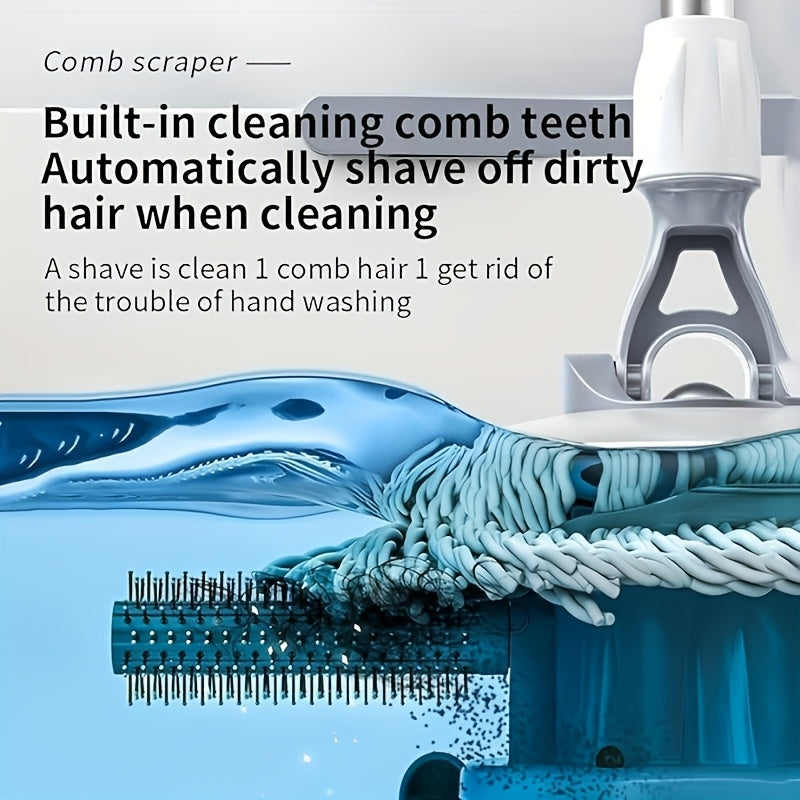Large Spin Mop Bucket Deluxe 360 Spinning Floor Cleaning System With 4 Microfiber Replacement Head Refills, 62\