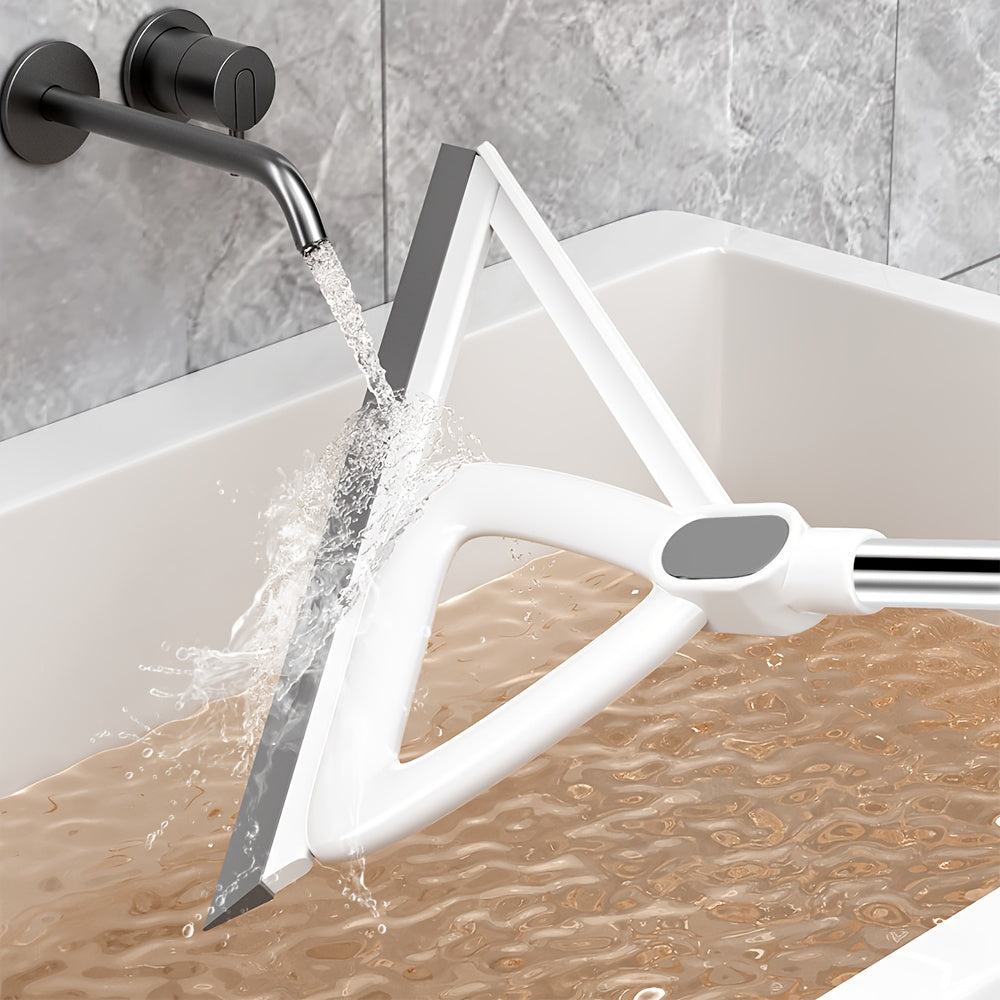 2-in-1 Broom and Dustpan Set, Foldable, Rotating, Hair Sweeping Tool, Home Kitchen, Living Room, Patio, Company