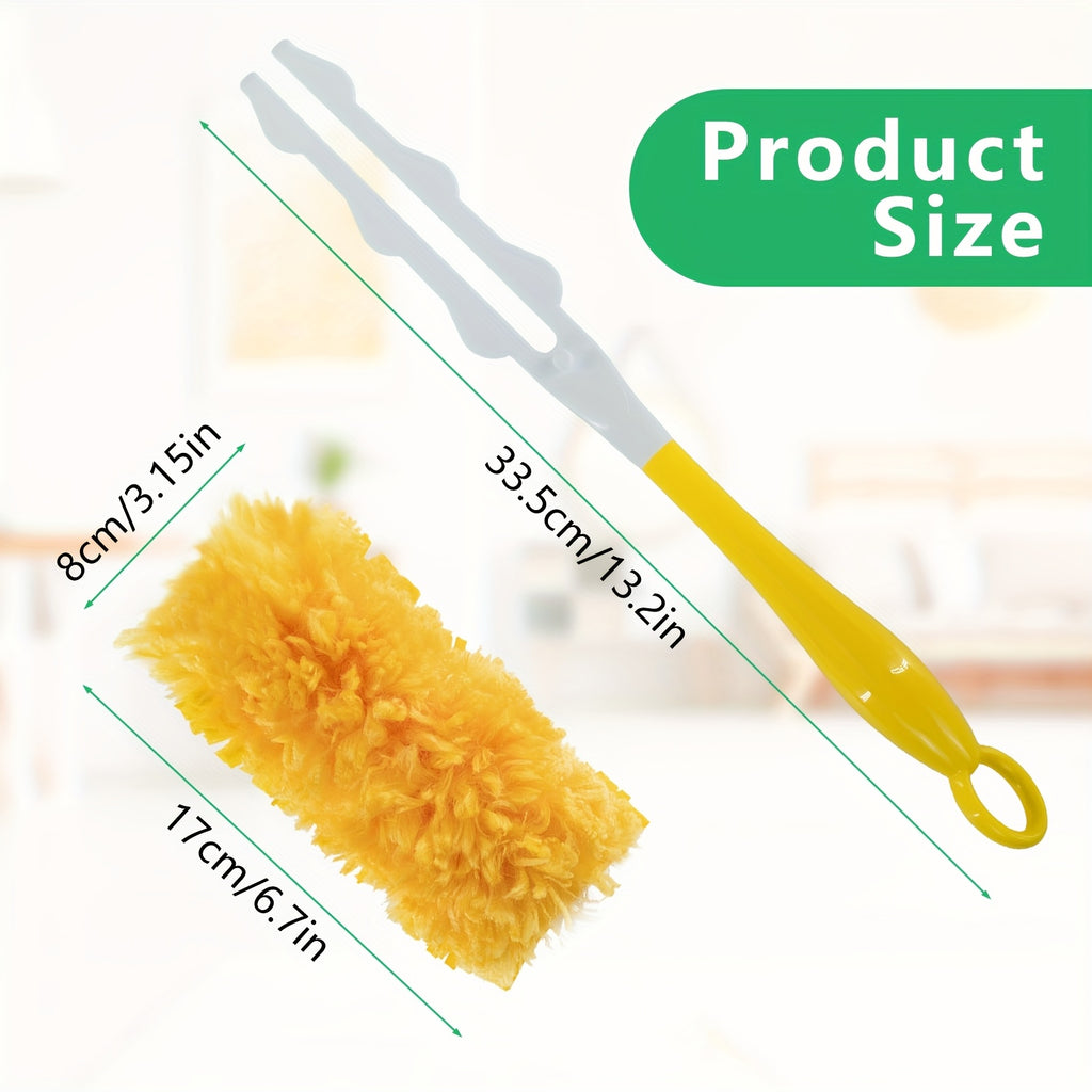 60+1 Duster Set: Includes 60pcs 360° Heavy Duty Duster Brush Refills And 1 Handle, Suitable for Multi-surface Cleaning (Furniture, Clothing, Glassware, Electronics). Disposable Electrostatic Microfiber Dusting Refills. Compatible with Dusting Tools.