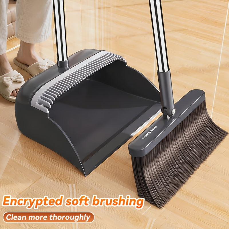 Broom with Dustpan Combo Set, Broom and Dustpan Set, Extra Brush Head & 51.6\
