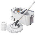 6 Replacement Refills Automatic Spin Mop with Extended Handle | Hand-Free Automatic Dehydration Mop Cleaning Spin Mop with Bucket for Household Floor Cleaning, Suitable for Living Room